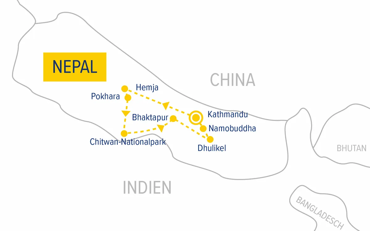 Karte: Nepal