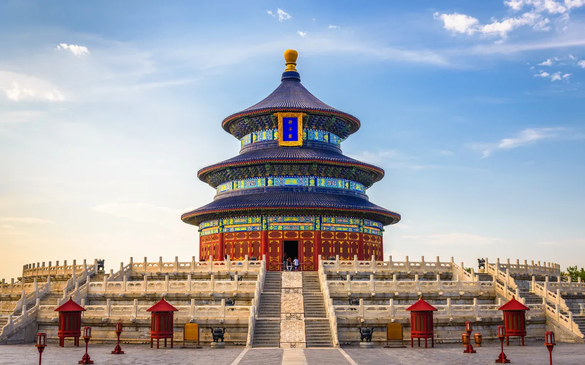 Tempel des Himmels in Peking bei klarem Himmel
