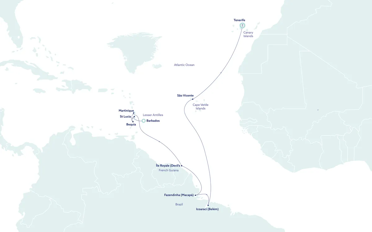 Karte: VASCO DA GAMA – Exotische Abenteuer zwischen Atlantik, Amazonas & Karibik