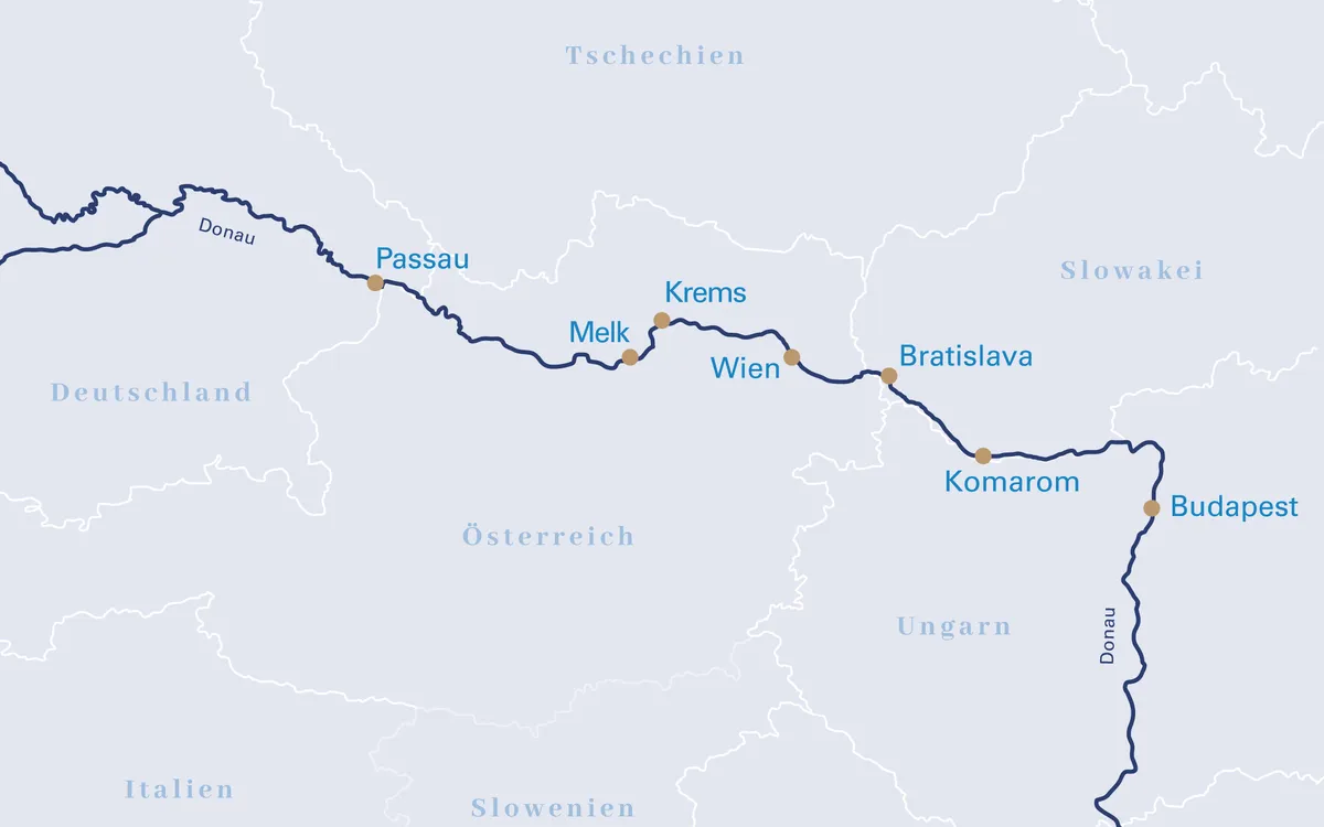 Karte: VIVA TWO – Donau Höhepunkte