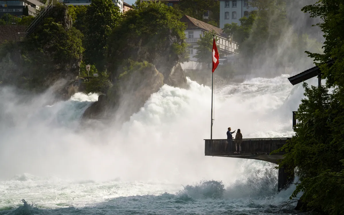 Aussichtsplattformen am Rheinfall bei Schaffhausen