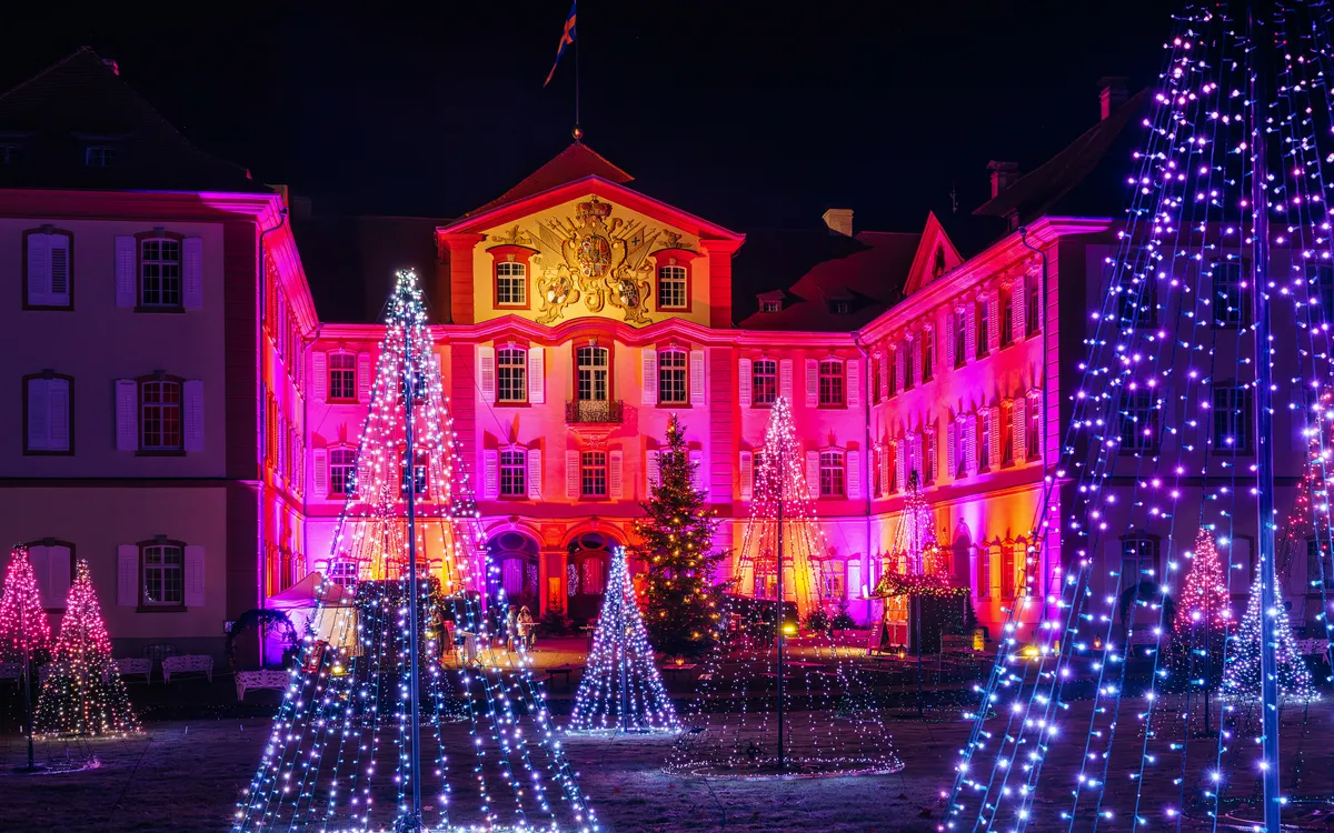 Festlich illuminierte Insel Mainau