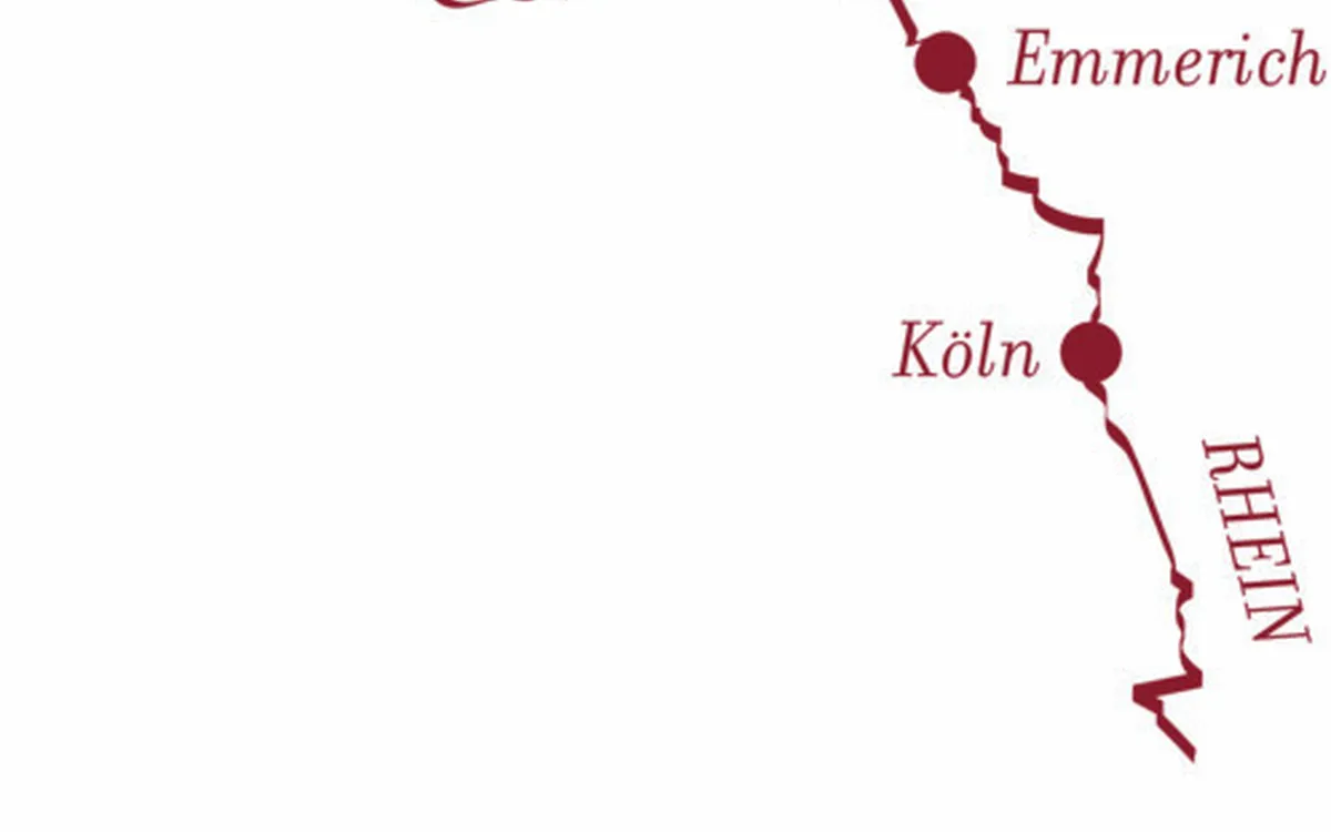 Karte: A-ROSA AQUA – Rhein Kurz-Kreuzfahrt Niederlande