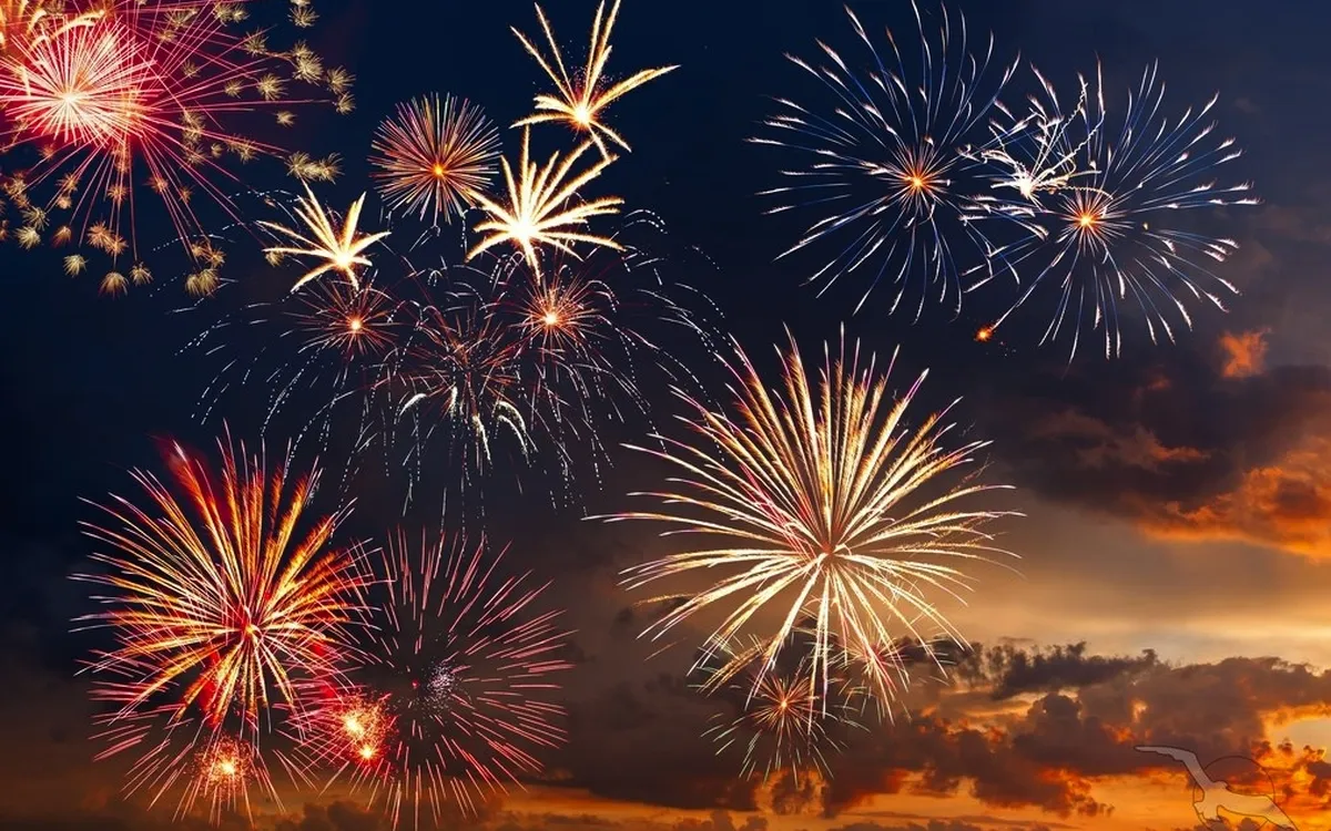 Feuerwerk am Nachthimmel
