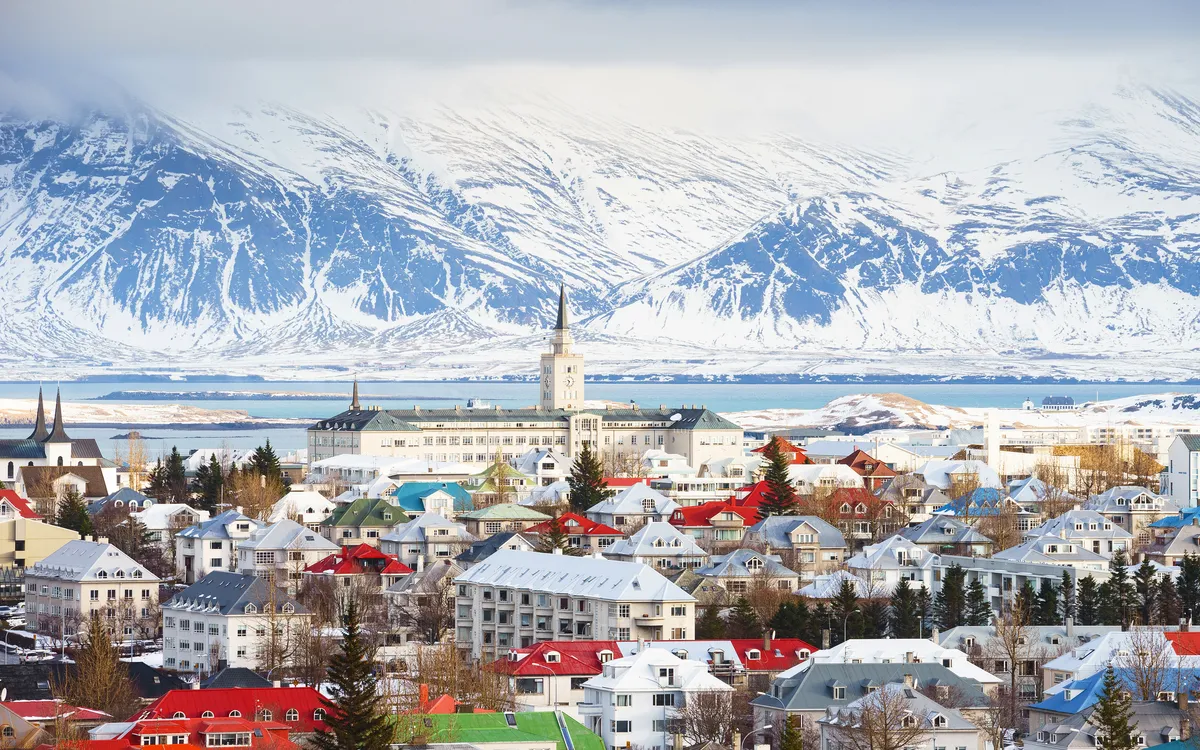 Reykjavik, die Hauptstadt Islands im Winter
