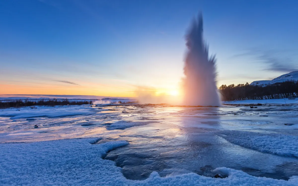 Geysir-Ausbruch in Island