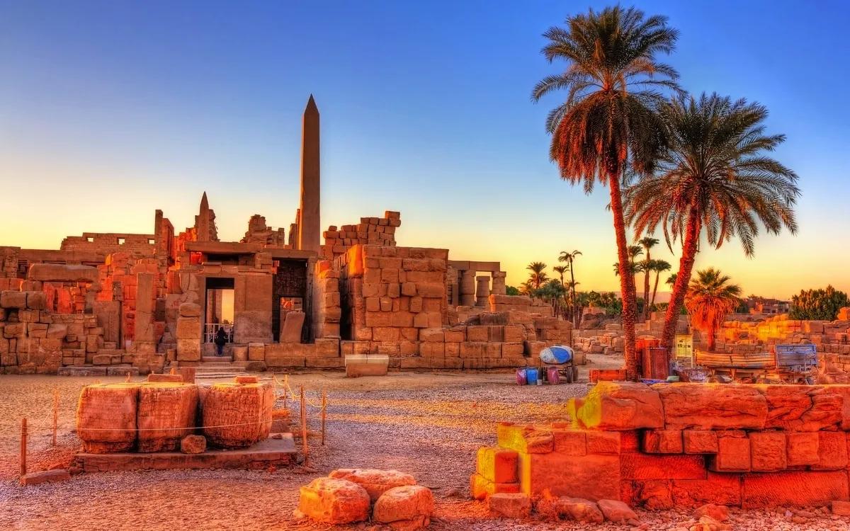 Blick auf den Karnak-Tempelkomplex