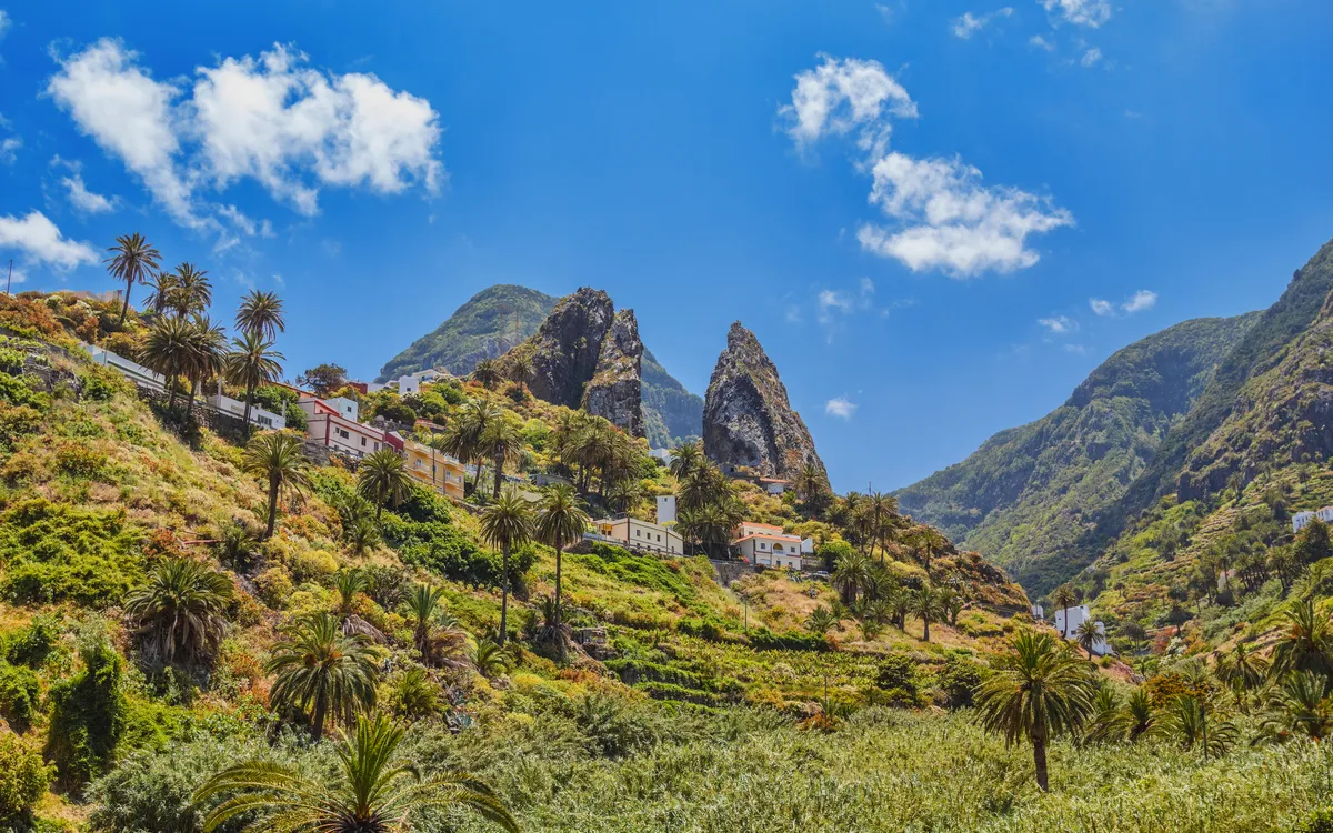 Bergige Landschaft auf der Insel La Gomera
