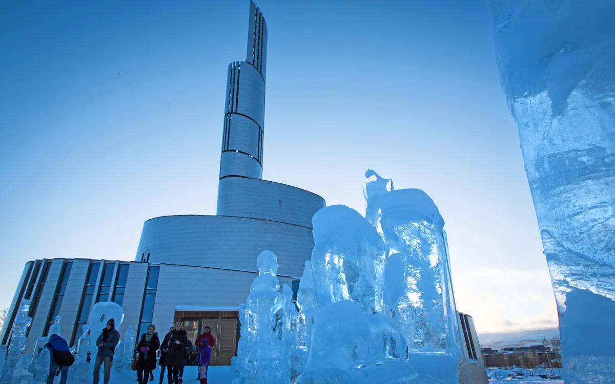 Nordlichtkathedrale in Alta, Norwegen
