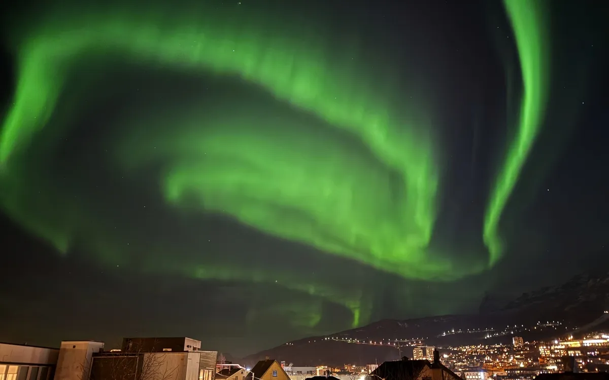 Grüne Polarlichter über Narvik – Nordlichter-Reise nach Norwegen