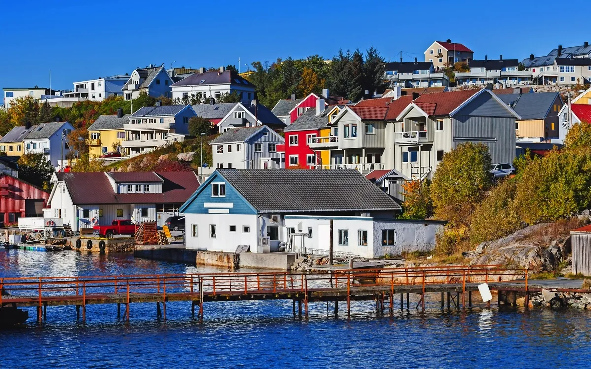 Stadtansicht von Kristiansund, Norwegen