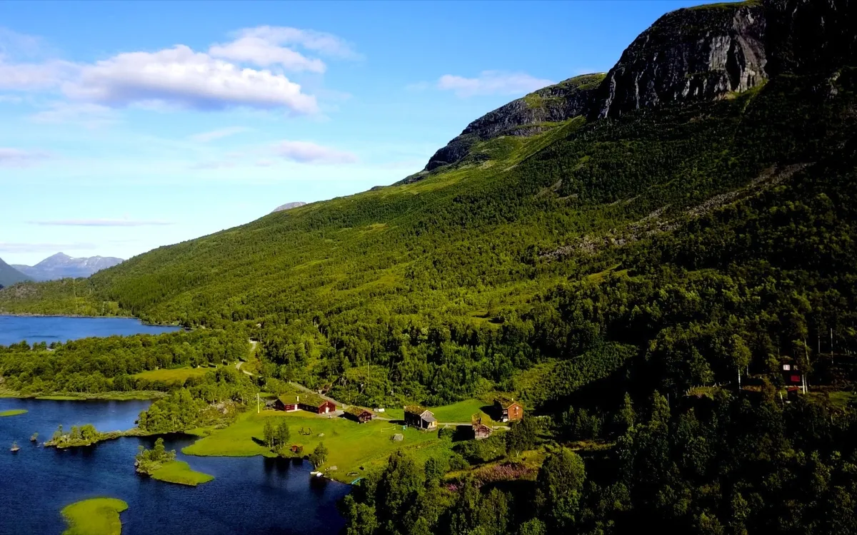 Innerdalen-Turisthütte in Kristiansund, Norwegen.