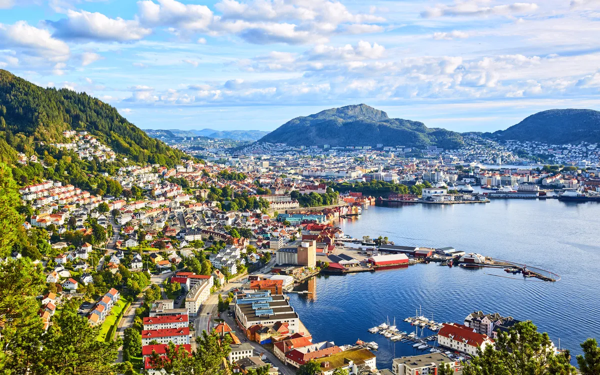 Stadtansicht von Bergen in Norwegen