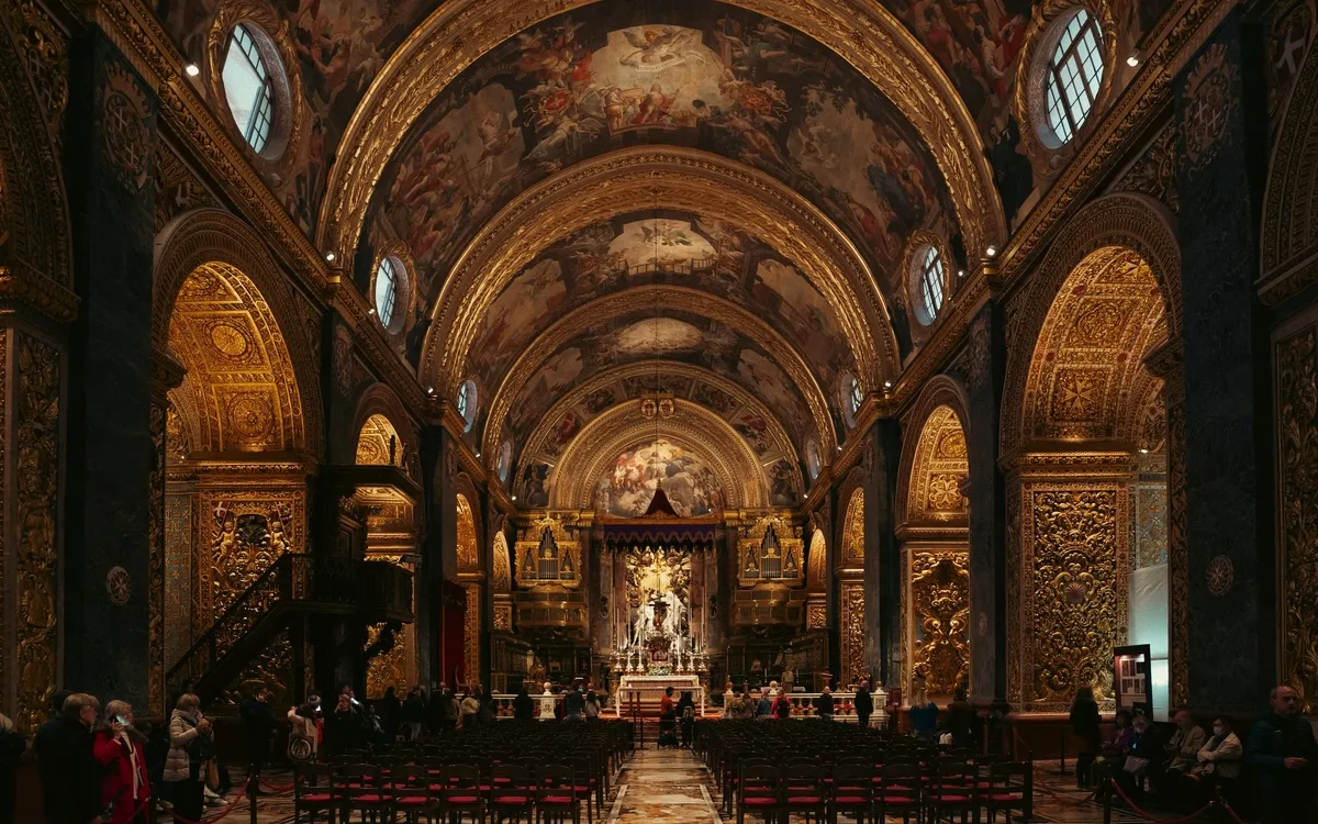 Innensicht St. John's Ko-Kathedrale in Valleta, Malta