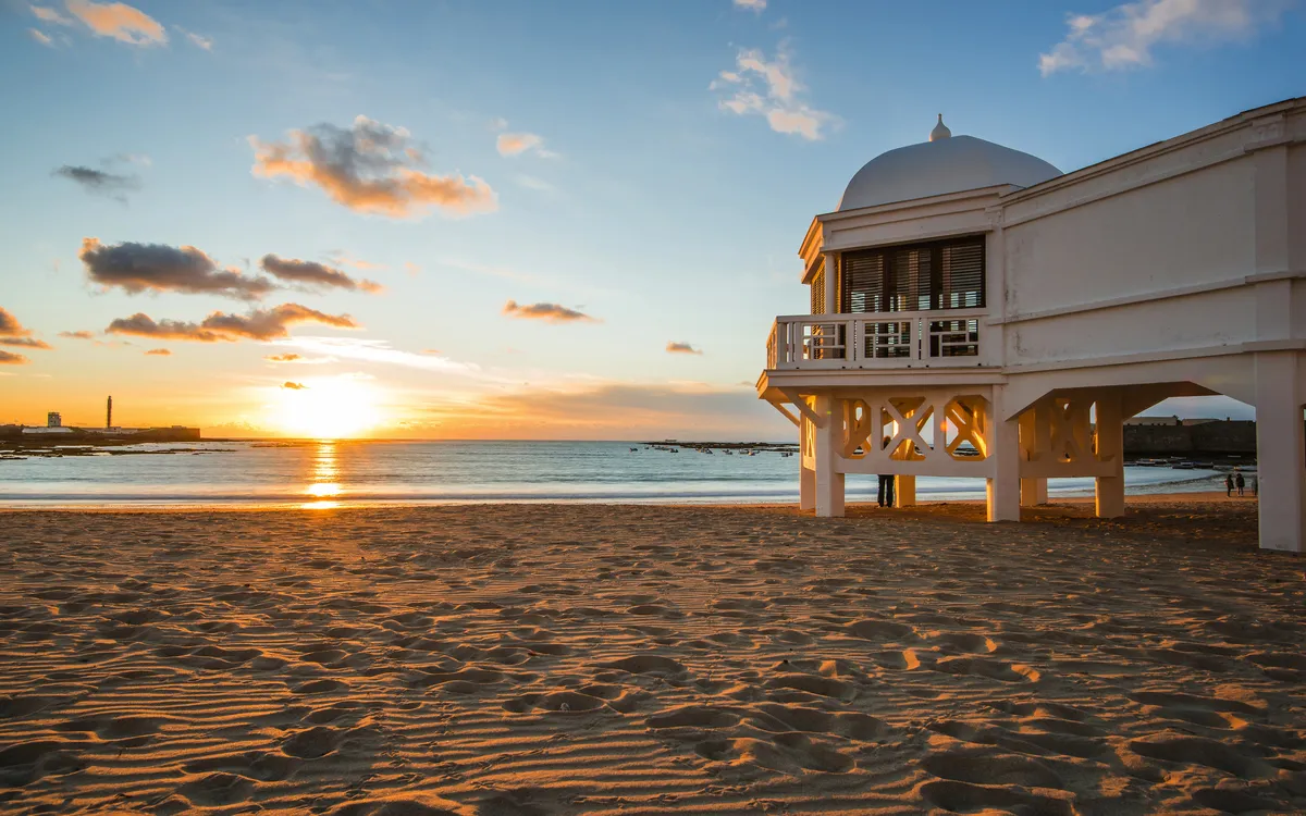 Strand von Cádiz in Andalusien, Spanien