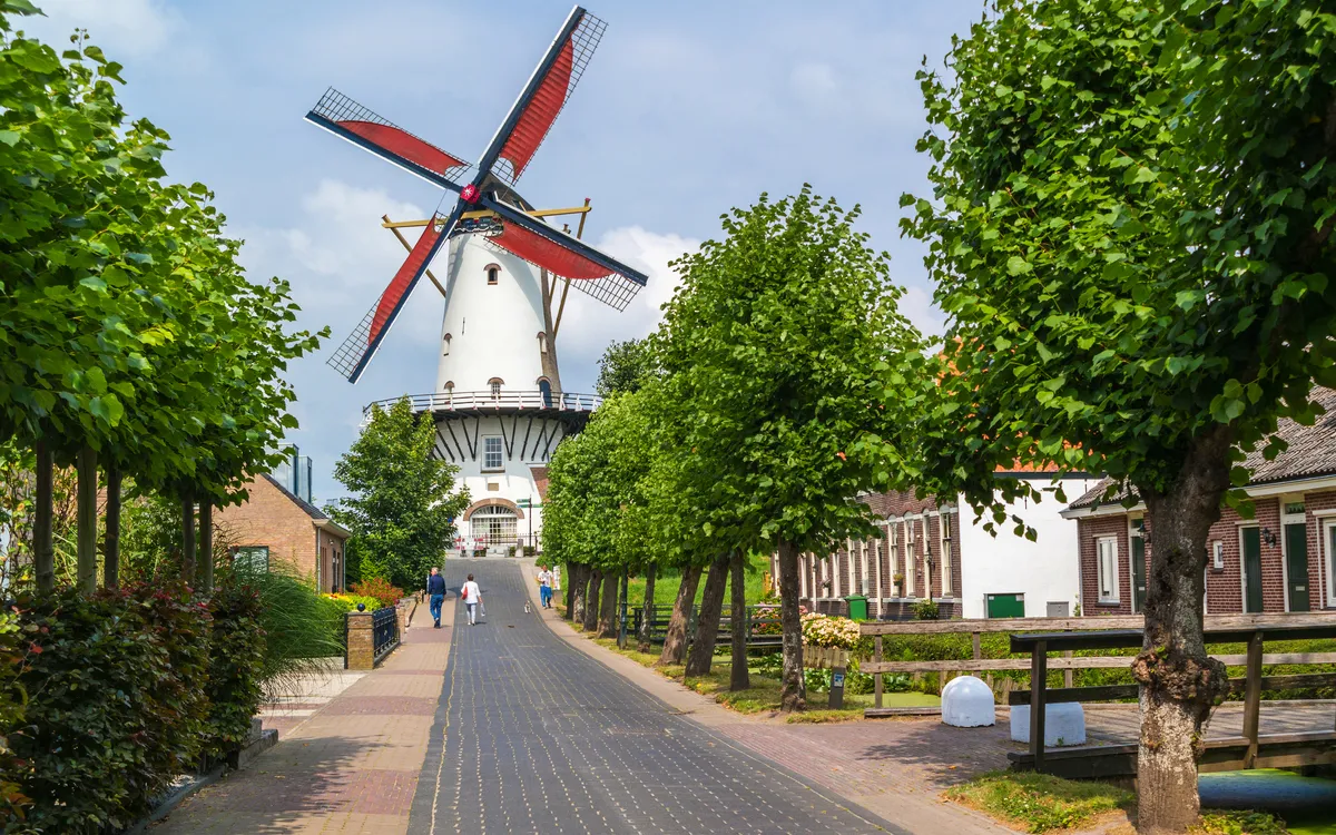 Historische Windmühle in Willemstad – Flusskreuzfahrt durch die Niederlande ab Franken